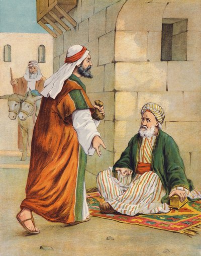 Büyük Fiyatın İncisini Ararken (renkli taş baskı) by English School