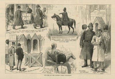 Londra Kamu Binalarında nöbetçiler by English School