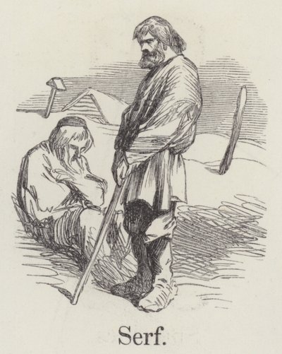 Serf (gravür) by English School