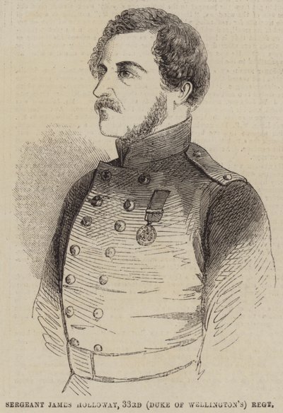 Çavuş James Holloway, 33. (Wellington Dükü) Alayı (gravür) by English School