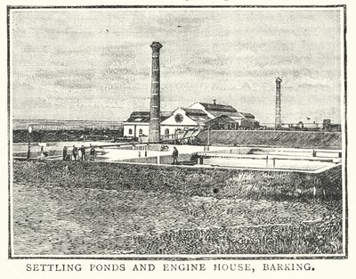Yerleştirme Havuzları ve Makine Dairesi, Barking (gravür) by English School