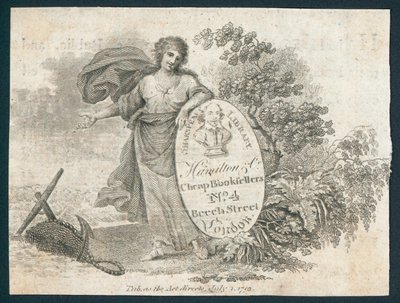 Shakespeare Kütüphanesi, ticaret kartı by English School