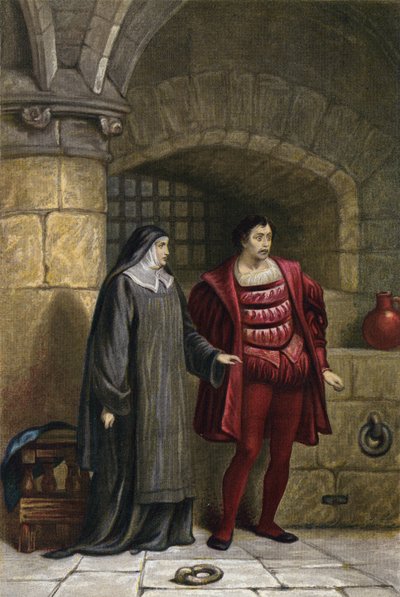 Shakespeare, Measure for Measure, Perde III, Sahne 1 (chromolitho) by English School