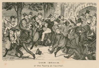 Sham Ibrahim veya Pacha, Vauxhall Gardens, Londra by English School