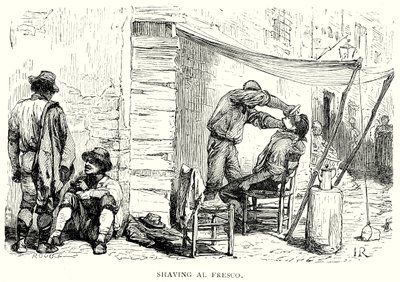 Al Fresco Tıraş (gravür) by English School