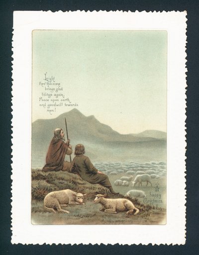Çoban ve koyun, Noel Kartı by English School