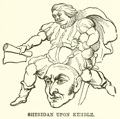 Kemble üzerine Sheridan by English School