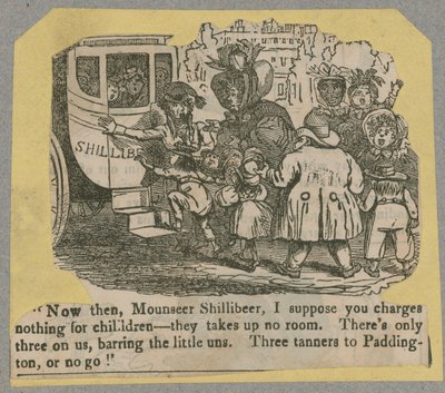 Shillibeer Omnibüs; karikatür by English School