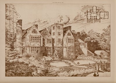 Shipton Hall (gravür) by English School