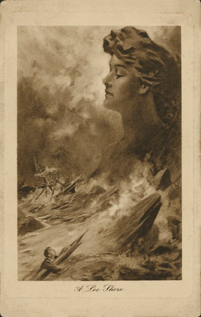 Rüzgârsız bir kıyıya doğru mücadele eden kazazedeler (lito) by English School