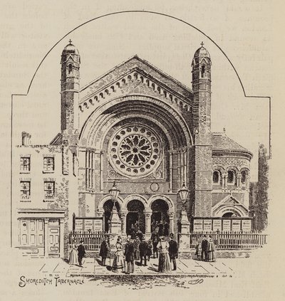 Shoreditch Tabernacle (gravür) by English School