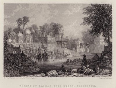 Raiman Shah Doola Tapınağı, Ellichpur (renkli taş) by English School