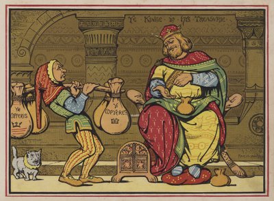 Sing A Song Of Sixpence (renkli taş baskı) by English School