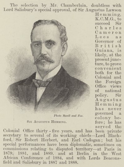 Sir Augustus Hemming (gravür) by English School