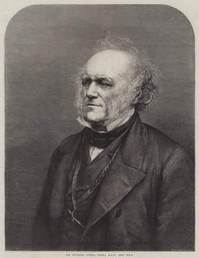 Sir Charles Lyell, Baronet, DCL ve FRS (gravür) by English School