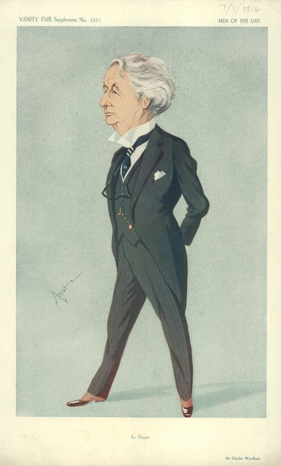 Sir Charles Wyndham, 7 Ocak 1914, Vanity Fair karikatürü by English School