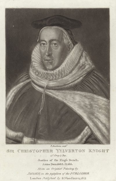 Sir Christopher Yelverton Şövalyesi by English School