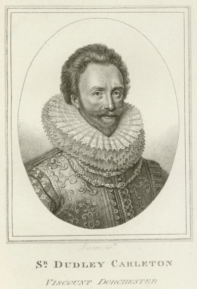 Sir Dudley Carleton, Vikont Dorchester (gravür) by English School