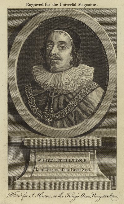 Sör Edward Littleton, Büyük Mührün Lord Bekçisi by English School