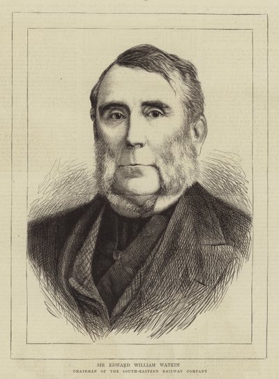 Sir Edward William Watkin (gravür) by English School