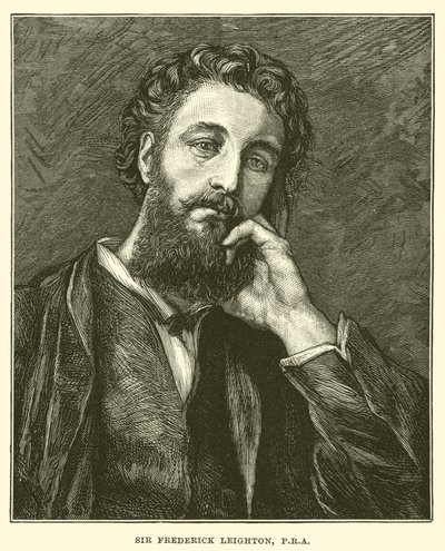 Sir Frederick Leighton, PRA (gravür) by English School