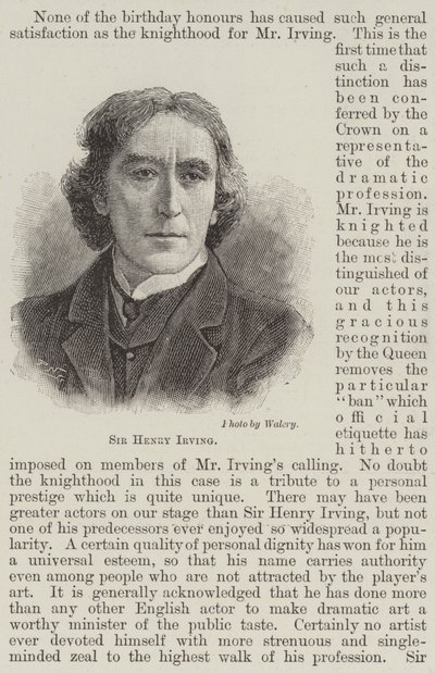 Sir Henry Irving (gravür) by English School
