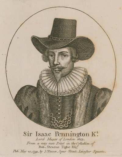 Sir Isaac Pennington, Londra Belediye Başkanı 1643 by English School