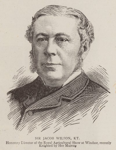Sir Jacob Wilson, KT (gravür) by English School