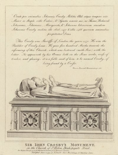 Sir John Crosbys Anıtı by English School