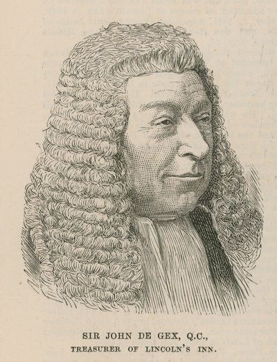 Sir John de Gex, Lincolns Inn