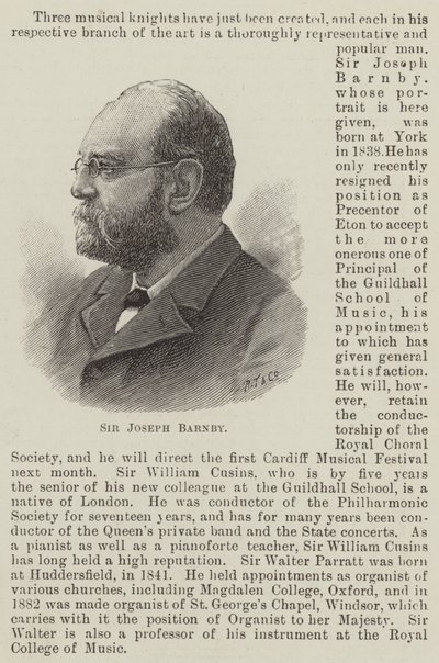 Sir Joseph Barnby (gravür) by English School