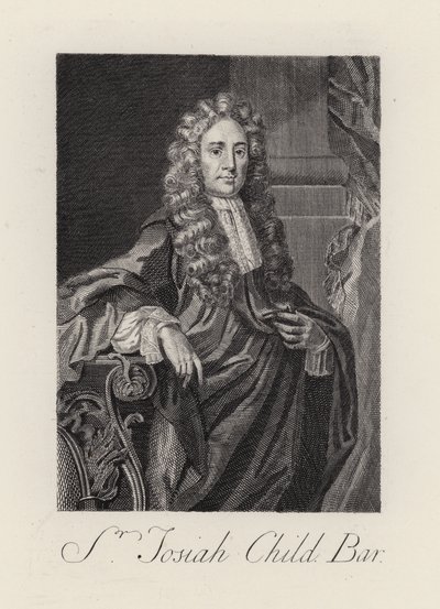 Sir Josiah Çocuk (gravür) by English School