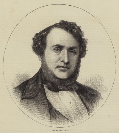 Sir Michael Costa (gravür) by English School