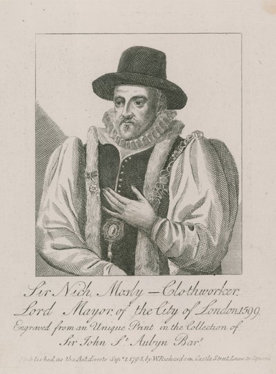 Sir Nicholas Mosley, kumaş üreticisi, Londra Belediye Başkanı, 1599 by English School