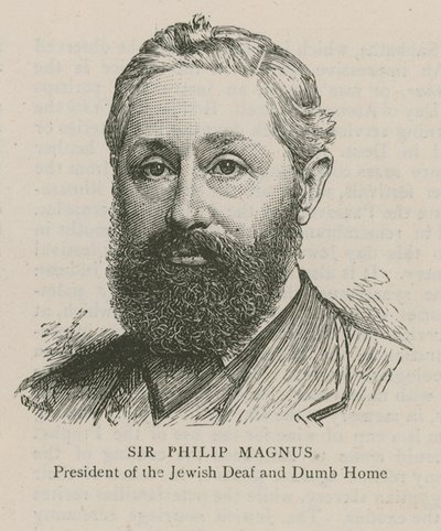 Sör Philip Magnus, Yahudi Sağırlar ve Dilsizler Evi Başkanı by English School