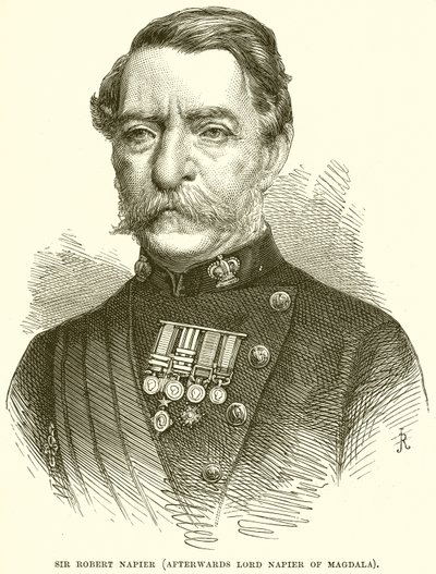 Sir Robert Napier (Daha sonra Magdala Lordu Napier) by English School