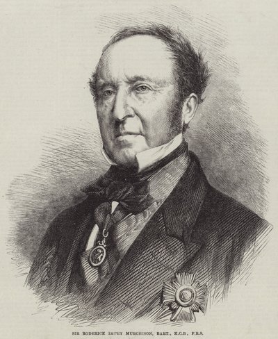 Sir Roderick Impey Murchison, Baronet, KCB, FRS (gravür) by English School