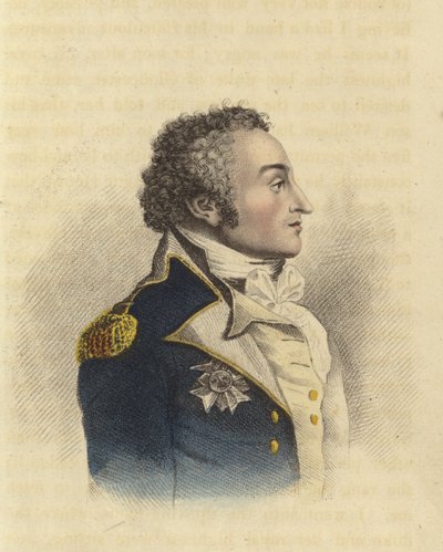 Sir Sidney Smith, İngiliz amiral (renkli gravür) by English School