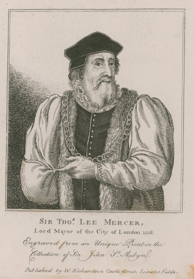 Sir Thomas Leigh, Mercer, Londra Belediye Başkanı 1558 by English School