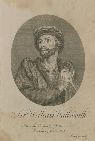 Sir William Wallworth, Londra Belediye Başkanı, 1370 by English School
