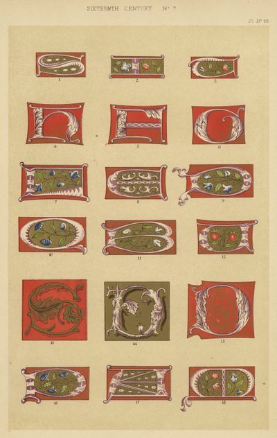 Onaltıncı Yüzyıl (kromolitho) by English School