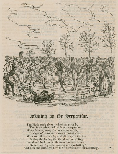 Serpantin üzerinde paten, Hyde Park, Londra by English School