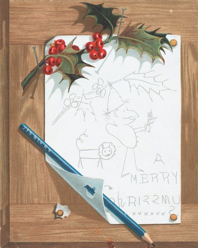 Pin tahtasında eskiz, Noel kartı by English School
