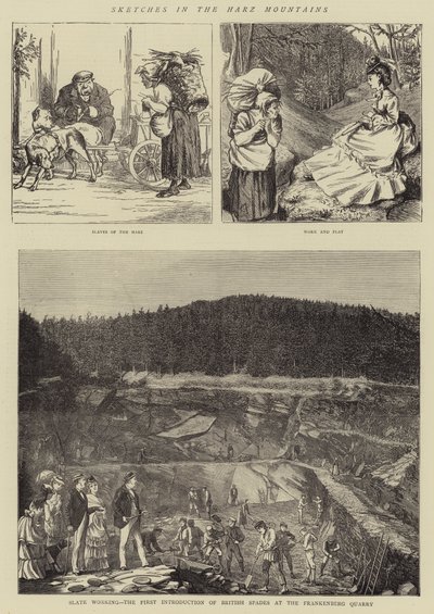 Harz Dağlarında Eskizler (gravür) by English School