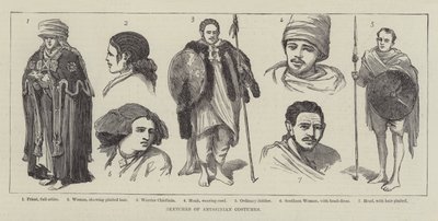 Habeş Kostümlerinin Eskizleri (gravür) by English School
