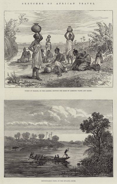 Afrika Seyahatinin Eskizleri (gravür) by English School