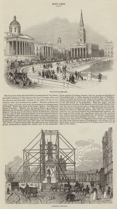 Trafalgar Meydanı Eskizleri (gravür) by English School