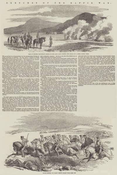 Kafir Savaşı Eskizleri (gravür) by English School