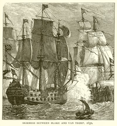 Blake ve Van Tromp arasındaki çatışma, 1650 by English School