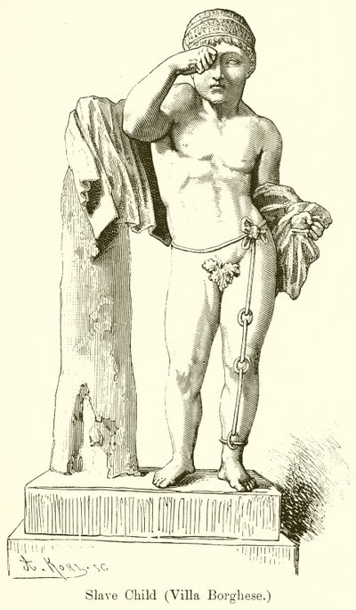 Köle Çocuk (Villa Borghese) (gravür) by English School
